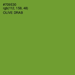 #709E30 - Olive Drab Color Image